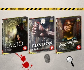 Crime Scene zu Halloween: Dem Verbrechen auf der Spur - Neue Krimispiel-Reihe von Piatnik