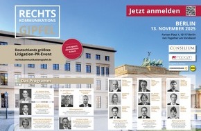prmagazin: Rechtskommunikationsgipfel am 13. November 2025 in Berlin / Jetzt anmelden