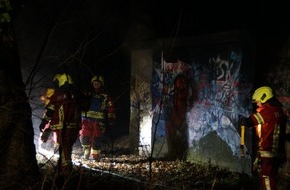 Feuerwehr Samtgemeinde Wathlingen: FW Wathlingen: Feuer in ehemaligem Trafohäuschen - Ortsfeuerwehr Wathlingen im Einsatz