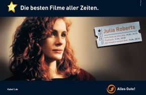 Kabel Eins: Mit dem Lächeln von Julia in die schönste Jahreszeit / Kabel 1-Frühjahrskampagne zur Julia Roberts-Reihe / "Die besten Filme aller Zeiten."