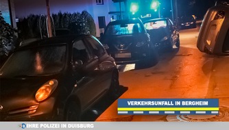 Polizei Duisburg: POL-DU: Bergheim: Alkoholisierter Fahrer kippt mit seinem Auto um