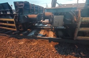 Bundespolizeiinspektion Flensburg: BPOL-FL: Autozug bei Rangierfahrt entgleist