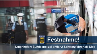 Bundespolizeiinspektion Kassel: BPOL-KS: Bundespolizei schnappt Dieb in der Regionalbahn