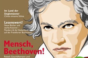 3sat: Mensch, Beethoven! Eine neue Reihe zum Leben des genialen Musikers im aktuellen "3sat TV- & Kulturmagazin" / Mit dem Besten aus 3sat von Oktober bis Dezember / ab 16. September 2016 im Handel