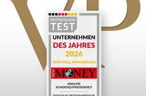von Poll Immobilien GmbH: VON POLL IMMOBILIEN wird 2026 erneut zum Unternehmen des Jahres gek&uuml;rt