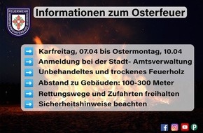 Kreisfeuerwehrverband Segeberg: FW-SE: Informationen für das anstehende Osterfest
