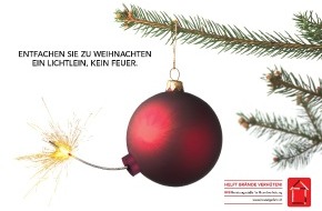 BFB / CIPI: BfB-Präventions-Kampagne für brandfreie Weihnachten / An Weihnachten: Ein Lichtlein und kein Feuer entfachen