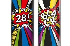 28 BLACK: Limited Edition: 28 BLACK treibt's bunt / Energy Drink startet saisonale Handelspromotion (FOTO)