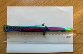 Bundespolizeiinspektion Kiel: BPOL-KI: Mit dem Messer rumgespielt, Bundespolizei stellt Messer bei 16-Jährigen sicher