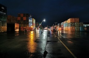 Polizeipräsidium Einsatz: POL-Einsatz: Betriebsunfall im Hafen Stuttgart - Containerterminal - 70173 Stuttgart