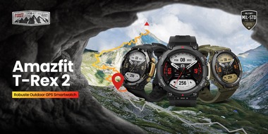 Amazfit: Amazfit bringt die T-Rex 2 auf den Markt / Eine neue robuste Outdoor-GPS-Smartwatch für den Einsatz in der freien Natur