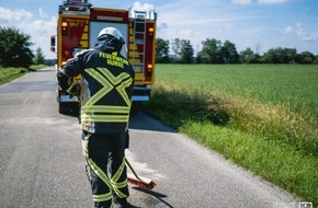 Freiwillige Feuerwehr Hünxe: FW Hünxe: Zwei Verletzte nach Verkehrsunfall