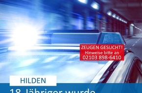 Polizei Mettmann: POL-ME: 18-Jähriger geschlagen und beraubt - Hilden - 2306078