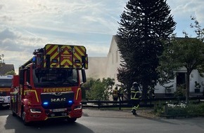 Freiwillige Feuerwehr der Gemeinde Alfter: FW Alfter: Kellerbrand in Alfter-Witterschlick - eine Person verletzt