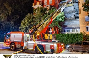 Feuerwehr München: FW-M: Frau verstirbt bei Zimmerbrand (Ramersdorf)