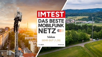 Deutsche Telekom AG: Imtest-Netztest 2025 bestätigt: Telekom bleibt Deutschlands Nummer 1