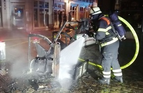 Polizeiinspektion Stade: POL-STD: Unbekannte stecken Strandkorb an Gaststätte in Stader Innenstadt in Brand - Polizei sucht Zeugen