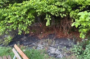 Feuerwehr Ense: FW Ense: Feuerwehr Ense löscht Waldbrand / Fahrlässigkeit vermutlich Ursache
