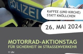 Polizeiinspektion Diepholz: POL-DH: --- Polizei lädt ein zum Motorrad-Aktionstag mit Gottesdienst, Korso und Info-Programm ---