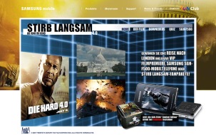 Reality Bytes- Neue Medien GmbH: reality bytes realisiert multimediale Kampagne für Samsung - Themenseite begleitet Start des 20th-Century-Fox-Films "Die Hard 4.0"