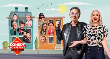 SAT.1: Was steht in Sarah Lombardis Wohnzimmer? Was macht Bülent Ceylan zu Hause? Hugo Egon Balder und Ruth Moschner finden es raus in "Die SAT.1 Comedy Konferenz - Promis in Quarantäne" am Donnerstag. Live.