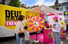 Initiative "M&uuml;lltrennung wirkt": Schluss mit Fehlw&uuml;rfen: Aufkl&auml;rungsaktion "Deutschland trennt." zieht positive Bilanz / Bundesweite Aufkl&auml;rungstour motiviert B&uuml;rger*innen zu richtiger Abfalltrennung f&uuml;r mehr Verpackungsrecycling