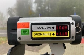 Polizeipräsidium Nordhessen - Kassel: POL-KS: "Blitz for Kids" in Bad Wilhelmshöhe: Berauschter Autofahrer mit 119 km/h unterwegs