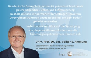 Viatris Germany GmbH: Pressemitteilung Dritter: RoundTable- Veranstaltungen zeigen Schw&auml;chen in der Gesundheitsversorgung von M&auml;nnern auf &ndash; Begleitstudie des Instituts fu&Igrave;r angewandte Versorgungsforschung bietet L&ouml;sungsans&auml;tze an