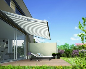 Medienmitteilung Griesser: Gartensaisonstart - Pflegetipps f&uuml;r den Sonnenschutz