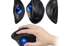 PEARL GmbH: Mod-it Kabellose Trackball-Maus mit Bluetooth LMX-1204.wls, 7 Tasten, Scrollrad, 1.600 dpi: Komfortable Maus-Steuerung für PC und Mac mit Bluetooth-Funktion