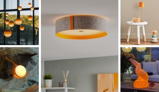 Lampenwelt GmbH: Lichtideen zur Pantone®-Farbe 2024: Lampenwelt.de präsentiert Leuchten rund um Peach Fuzz