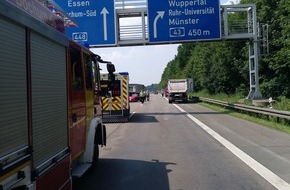 Feuerwehr Bochum: FW-BO: Verkehrsunfall auf der A44