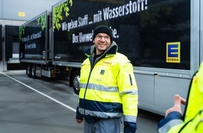 EDEKA Handelsgesellschaft Nord mbH: Nachhaltige Logistik nimmt Fahrt auf: EDEKA Nord bringt erste Wasserstoff-Lkw auf die Straße