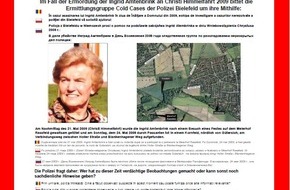 Polizei Bielefeld: POL-BI: Aktueller Zeugenaufruf der Staatsanwaltschaft Bielefeld und der Polizei Bielefeld zu dem Cold Case der Mordkommission Korn aus dem Jahr 2009