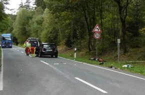Polizeiinspektion Northeim: POL-NOM: Fahrer eines Kleinkraftrades von Pkw erfasst