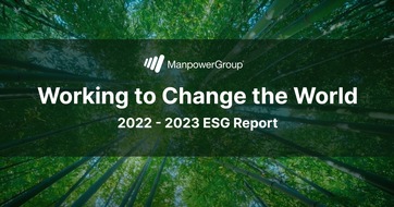 ManpowerGroup Deutschland GmbH: Fortschritte für Mensch und Umwelt / ManpowerGroup legt 3. ESG-Report "Working to Change the World" vor