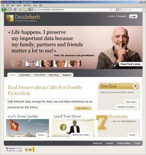 DataInherit - Der erste Internet-Datensafe mit Datenvererbung