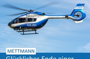 Polizei Mettmann: POL-ME: Glückliches Ende einer Vermisstenfahndung - 2505007