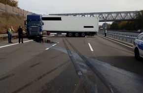 Polizeidirektion Kaiserslautern: POL-PDKL: Vollsperrung der A 6 in Fahrtrichtung Saarbrücken nach LKW-Unfall -Nachtrag- und Abschlussmeldung-