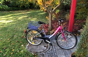 Polizeidirektion Neustadt/Weinstraße: POL-PDNW: Ein pink-lila Jugendrad der Marke Pegasus gefunden...