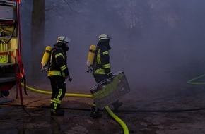 Kreisfeuerwehrverband Lüchow-Dannenberg e.V.: FW Lüchow-Dannenberg: Kellerbrand bei Lüchow - Wäschetrockner in Brand geraten