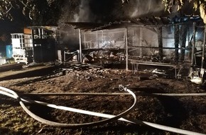Feuerwehr Dortmund: FW-DO: Gartenlaubenbrand in Holthausen