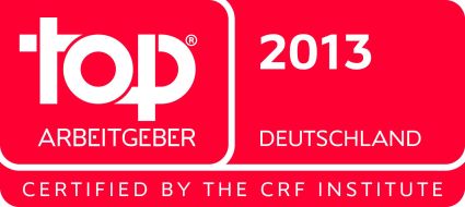 DVAG Deutsche Vermögensberatung AG: Zertifizierung durch das CRF Institute: Deutsche Vermögensberatung (DVAG) - Top Arbeitgeber Deutschland 2013 (BILD)