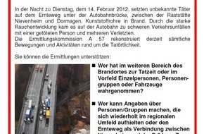 Polizei Düsseldorf: POL-D: Dormagen - Brand A 57 -  Feuer unter Autobahnbrücke -  Kriminalpolizei ermittelt vor Ort - Fragen an die Bevölkerung