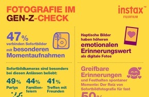 FUJIFILM instax[TM]: Sofortbild statt KI: Gen Z will laut aktueller Studie echte Erinnerungen zum Anfassen