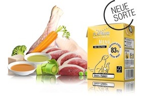 PLATINUM GmbH & Co. KG: MENU Duck+Turkey - die neue Geschmacksvariation der hochwertigen PLATINUM Nassnahrung