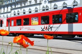 Matterhorn Gotthard Bahn / Gornergrat Bahn / BVZ Gruppe: Rollende "Aussichten" - Kunst im Zug bei der Matterhorn Gotthard Bahn