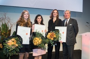 J.J. Darboven GmbH & Co. KG: J.J.Darboven vergibt den hochdotierten Darboven IDEE-Förderpreis 2017 an diese Jungunternehmerinnen: Frau Manuela Rasthofer, Frau Dr. Aganoglu sowie Frau Tanja Nickel & Frau Katharina Obladen (FOTO)