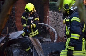 Feuerwehr Flotwedel: FW Flotwedel: Scheune fällt nächtlichem Brand zum Opfer