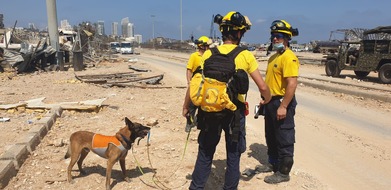Suche nach Vermissten in Beirut abgeschlossen - @fire unterstützt mit Bauingenieur